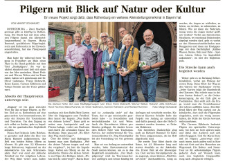 Ausschnitt FLZ zum Stadtpilgern mit Foto Pilgergruppe Stadtpilgern